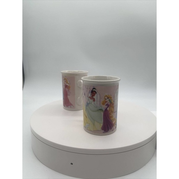 Disney 2012 Frankford Candy Children's Princess Mugs/Cups Pastel Colors (2) - Picture 3 of 8